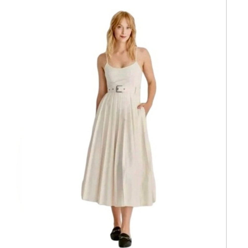 Elegant Cream Midi Dress